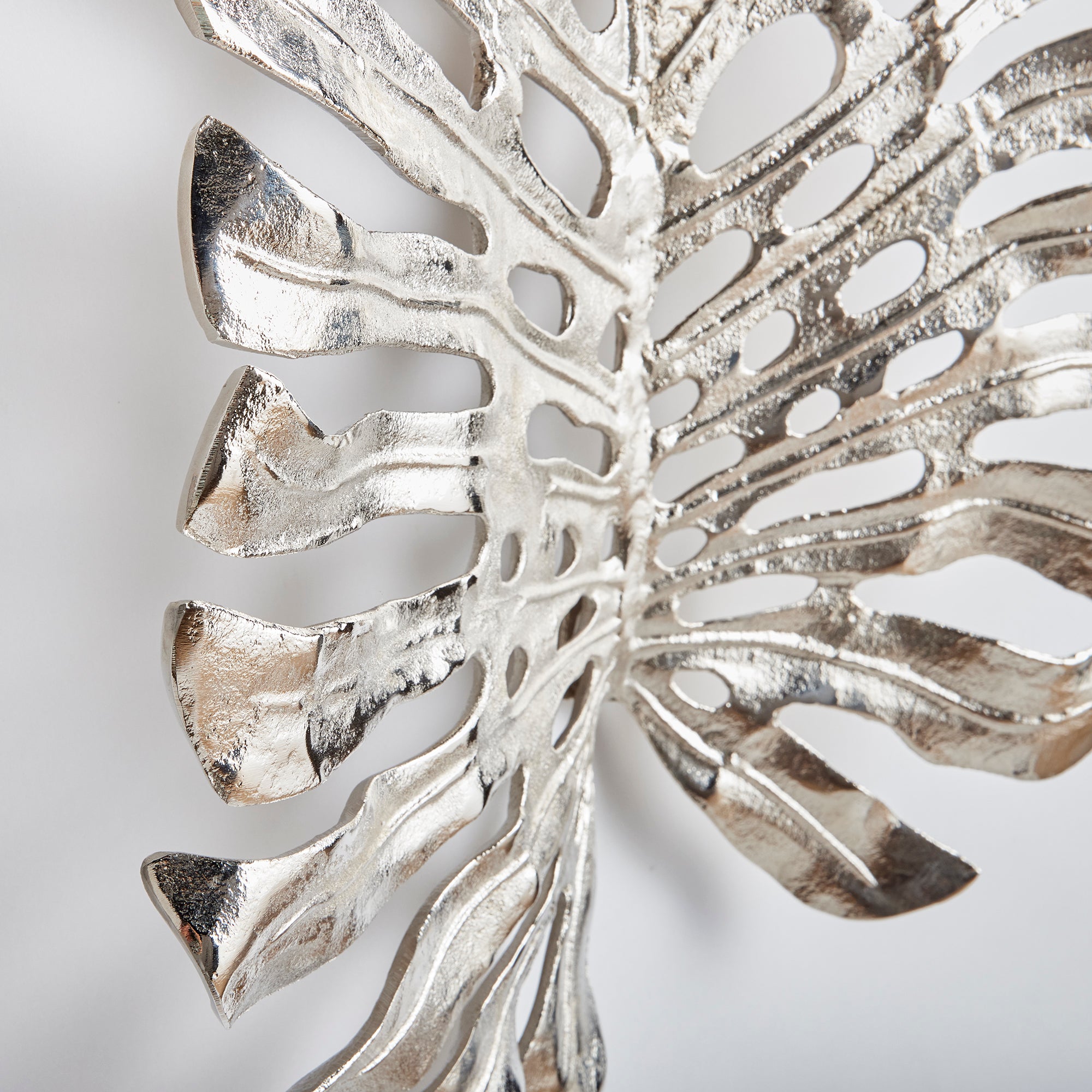 Monstera Wall Art Small Silver